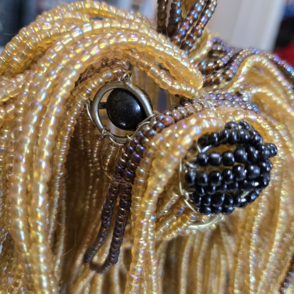 Handcrafted Custom Beaded Lhasa Apso Dog Figurine 9x7" Adjustable OOAK - Picture 4 of 9